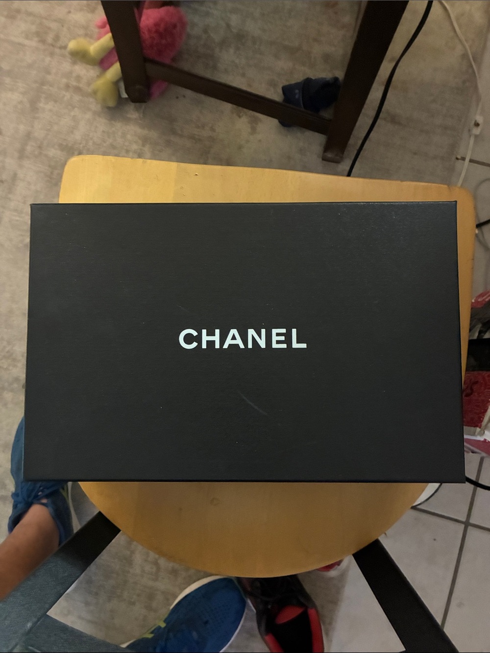 CHANEL Black Box with White Logo